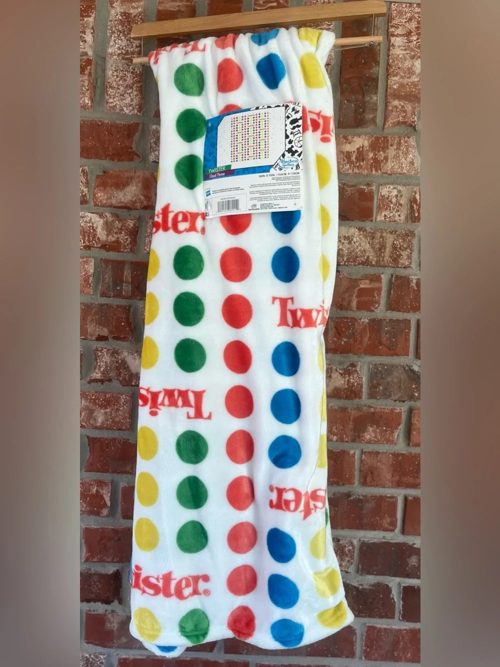 Hasbro Twister Soft Plush Throw Blanket NWT